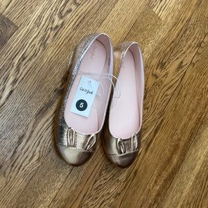 Rose gold dress flats